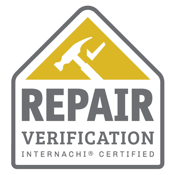 InterNACHI certified repair verification inspector confirming completed home repairs.